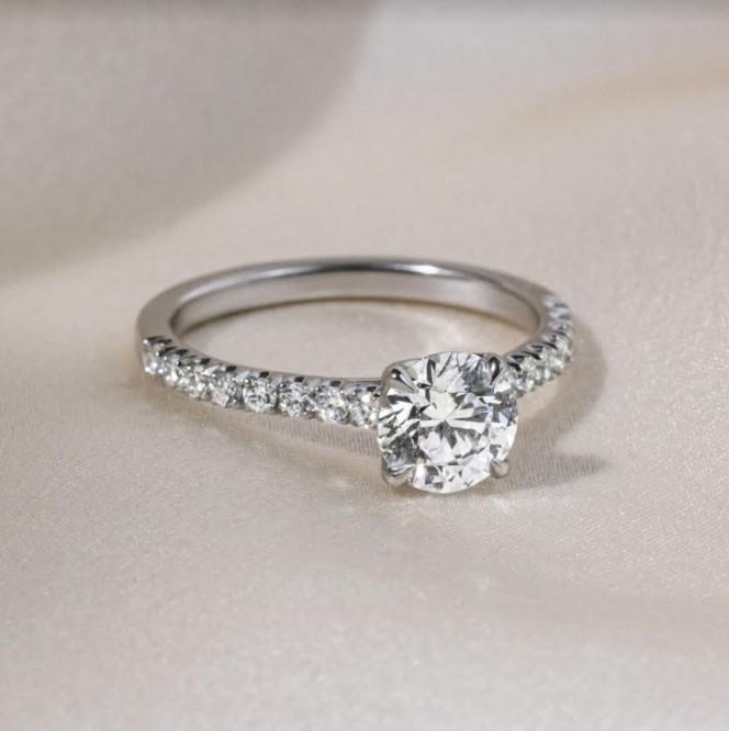 A Ring Fit for a Queen: The 3 Carat Round Diamond Ring on Hand